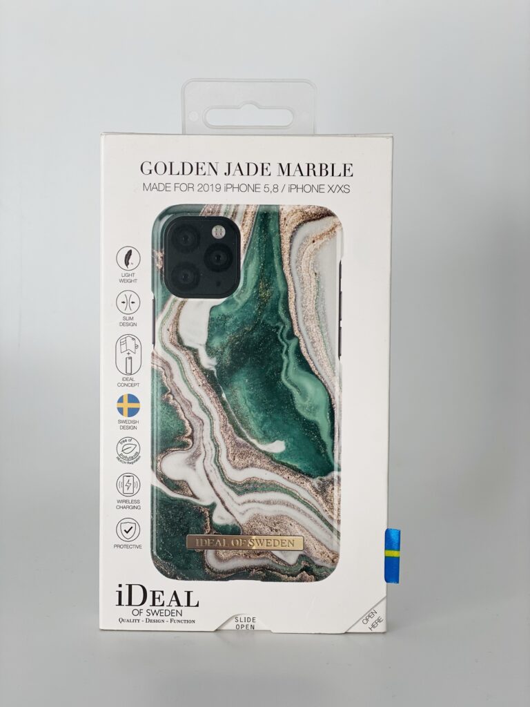 iDeal of Sweden case Golden Jade Marble- iPhone XR