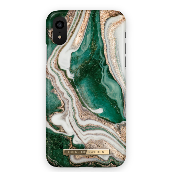 iDeal of Sweden Case Golden Jade Marble iPhone XR